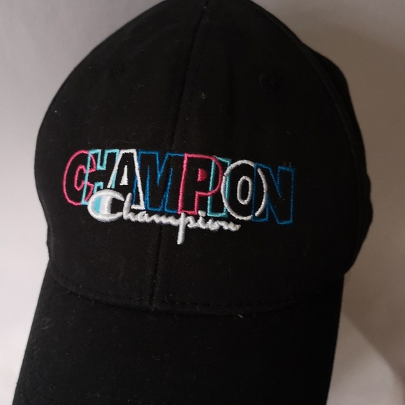 Women's Champion Baseball Hat, Adjustable Strap, Embroidery Logo Pink Underside - Picture 2 of 6